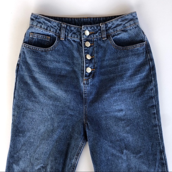 English Factory Super High Waist Crop Flare Jeans - Picture 2 of 8